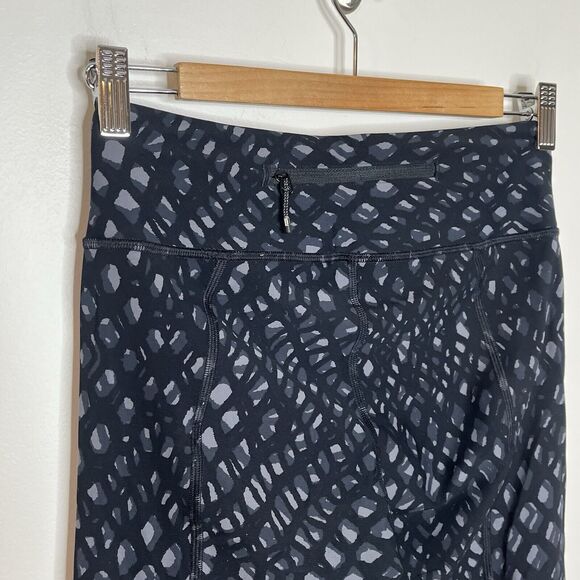 Lululemon Tight Stuff Tight Simply Lace Play Dark Slate Black Luxtreme Size 6 - Picture 7 of 9